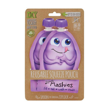 Little Mashies Reusable Squeeze Pouch Purple 2 pack